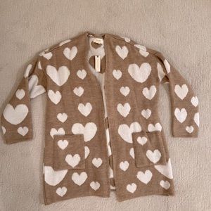 Anthropologie heart cardigan